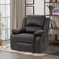 UIXE Modern Faux Leather Manual Recliner Chair