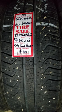 P 225/60/ R16 PIRELLI P4 FOUR SEASON M/S Used All Season Tire - 90% TREAD LEFT $100 for THE TIRE / 1 TIRE ONLY !!