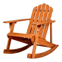 Rosecliff Heights Avemaria Solid Wood Rocking Adirondack Chair