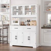 Latitude Run® 70.9" Kitchen Pantry With Microwave Shelf
