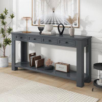 Rosecliff Heights Console Table Sofa Table with Storage Drawers