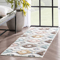 Well Woven Delia Moroccan Area Rug in Ivory/Beige/Pink