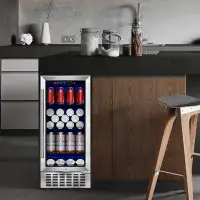 AOBOSI AOBOSI 94 Cans (12 oz.) Convertible Beverage Refrigerator with Wine Storage