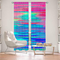 East Urban Home Lined Window Curtains 2-panel Set for Window Size by Nika Martinez - Ethnic Twilight