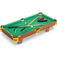 RayChee Raychee 36" Mini Tabletop Pool Table Includes Balls, Sticks, Chalk, Brush & Triangle