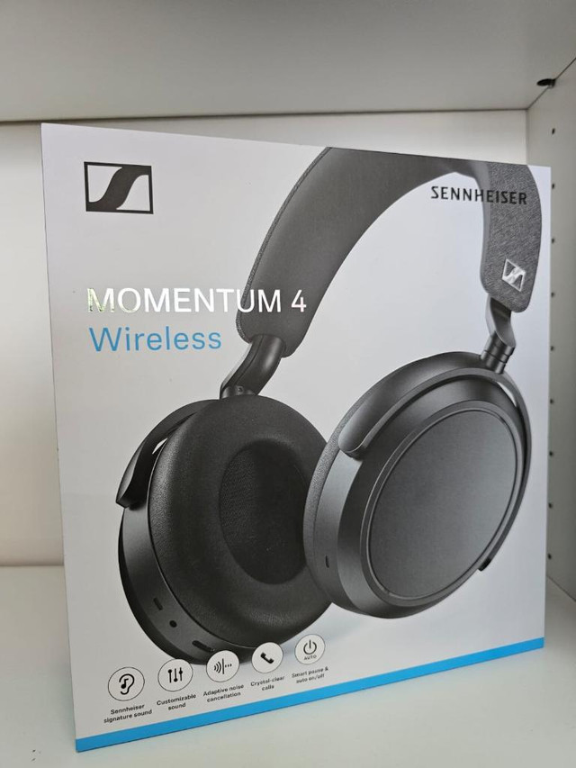 Sennheiser MOMENTUM 4 Wireless Noise-Cancelling Over-Ear Headphones - Black @MAAS_COMPUTERS $379 in Headphones in Toronto (GTA)