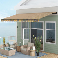 Sunshade Awning 177.2" W x 118.1" D Yellow and Grey