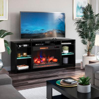 Ivy Bronx TV Stand for TVs up to 80" with Electric Fireplace with Interior Lights