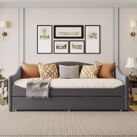 Ivy Bronx Upholstered Daybed With Light And Trundle