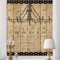 East Urban Home French chandeliers Couture I - Fashion Print on Natural Pine Wood
