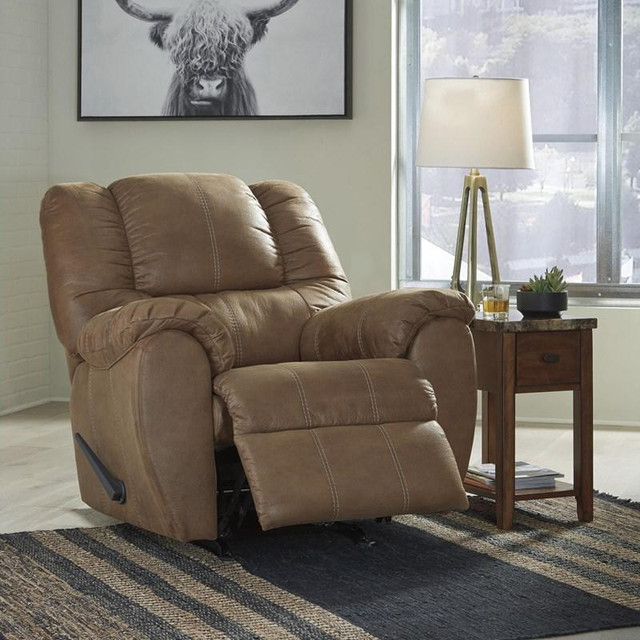 McGann Rocker Leather Look Recliner (1030225) in Chairs & Recliners
