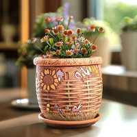August Grove Advithi Clay Pot Planter
