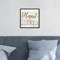 Mercer41 'Typography And Quotes Plant Lady Empowered Women Quotes And Sayings' Framed Canvas Art
