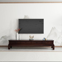 Charlton Home Solid wood TV cabinet living room storage Small apartment TV cabinet