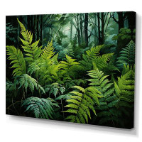 August Grove Emerald Green Ferns Forest V - Plants Canvas Prints