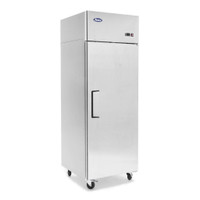 Atosa MBF8004GR 29 Inch Reach In Refrigerator – 1 Door – Top Mount Compressor Stainless Steel Exterior &amp; Interior