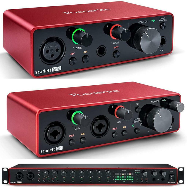 FAST, FREE Delivery! Focusrite SCARLETT-SOLO-3RD-GEN USB Audio Interface | HUGE Discount Today! in Pro Audio & Recording Equipment