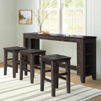 Sand & Stable™ 3 - Person Counter Height Solid Wood Dining Set
