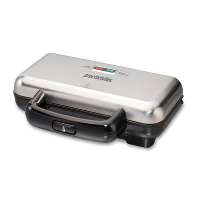 Proctor Silex Deluxe Sandwich Maker, Nonstick Plates, 700 Watts, Stainless Steel And Black, 25415PS in Other