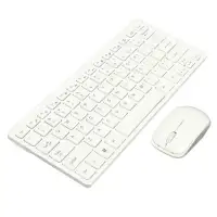 Slim Multimedia 2.4G Wireless Keyboard and Cordless Mouse Kit for MAC PC Laptop