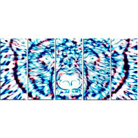 Made in Canada - Design Art Metal 'Psychedelic Bear' Graphic Art