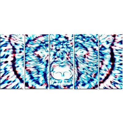 Made in Canada - Design Art Metal 'Psychedelic Bear' Graphic Art in Arts & Collectibles