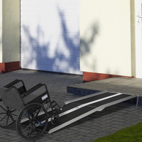 Wheelchair Ramp 96.1" L x 29.1" W x 1.4"H Black