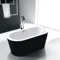 59 Inch ( 59 x 28 x 24 ) Freestanding Bathtub with Cenrte Drain - Acrylic Pure White ( CUPC certified ) 24 Height