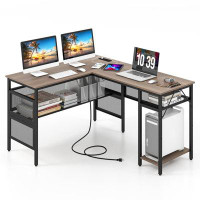 17 Stories Ardeley 55'' W L-Shaped Computer Desk