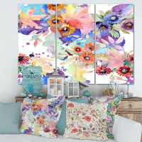 East Urban Home Bouquet Floral Botanical Flowers - Wrapped Canvas Print
