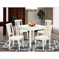 August Grove Kropf 5 Piece Solid Wood Dining Set