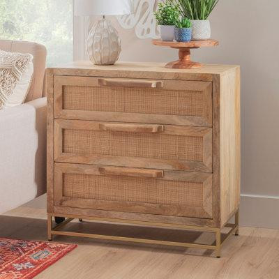 Joss & Main Leanne 3 Drawer 30" W Solid Wood Dresser in Dressers & Wardrobes