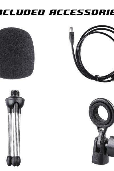 Pulselabz PL580 Studio Recording Microphone Broadcast Built-in Sound Echo Recording Singing Mic Phone Computer PC Stream in Speakers, Headsets & Mics - Image 2