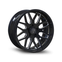 20x10 Thret Monarch 901 Black/Milled wheels for Ford, RAM, GMC, Chevy, Jeep