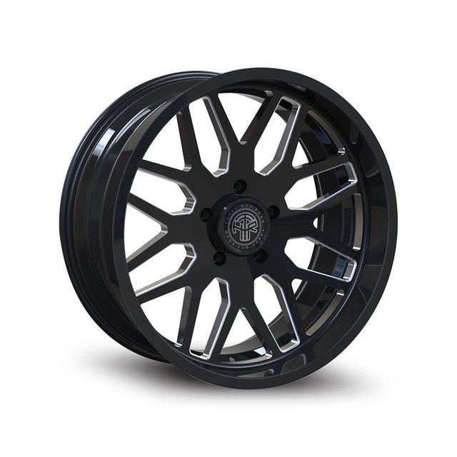 20x10 Thret Monarch 901 Black/Milled wheels for Ford, RAM, GMC, Chevy, Jeep in Tires & Rims in Alberta