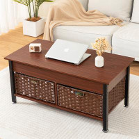 17 Stories Metal Coffee Table With Lift Table And Hidden Storage