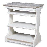 Trade Winds Furniture Kennedy Floor Shelf End Table with Storage