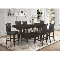 Wildon Home® Joanas 7-piece Counter Height Dining Set With Butterfly Leaf