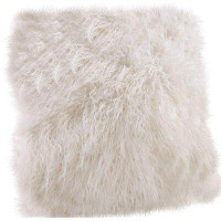 Mercer41 Atley Square Faux Fur Pillow Cover and Insert