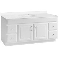 Design House Brookings Vanity In Espresso With Solid White Cultured Marble Top, Fully Assembled, 31-Inch
