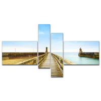 Made in Canada - East Urban Home 'Pier and Lighthouse France' Photographic Print Multi-Piece Image on Canvas