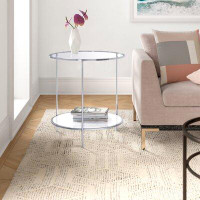 Mercer41 Linvel 26.25'' Tall Glass 3 Legs End Table