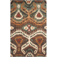 World Menagerie Massira Hand-Knotted Brown Area Rug
