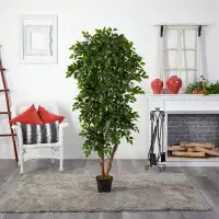 Latitude Run® 65.5" Artificial Ficus Tree in Planter
