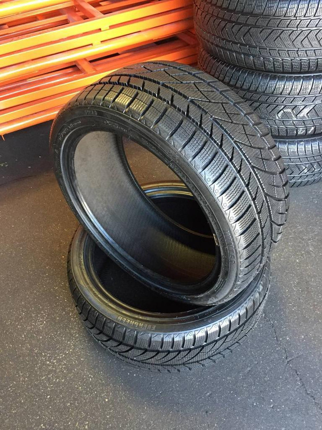 19 in PAIR OF 2 USED WINTER TIRES 245/40R19 EVERGREEN WINTER EW66 TREAD 95% in Tires & Rims in Ontario