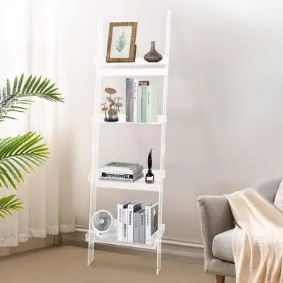 This ladder bookshelf is an excellent addition to your home. Its 4-tier design is designed to provid...
