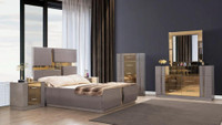 Spring Sale!!  Expertly crafted with artistic influence using premium materials bronze mirrored bedroom set
