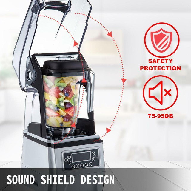 Blender With  Sound Enclosure Commercial Smoothie Blender 1500w, Silent Blender, White - FREE SHIPPING in Other Business & Industrial - Image 2