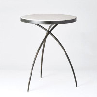 Studio A Home Tripod Table w/Grey Marble Top-Lg