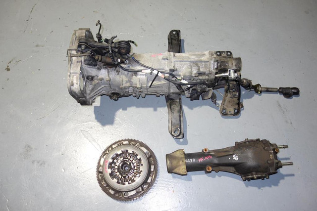 JDM Subaru Impreza WRX Legacy Forester Turbo 5speed AWD Transmission 4.111 Differential Pull Type 1999-2005 in Transmission & Drivetrain - Image 2